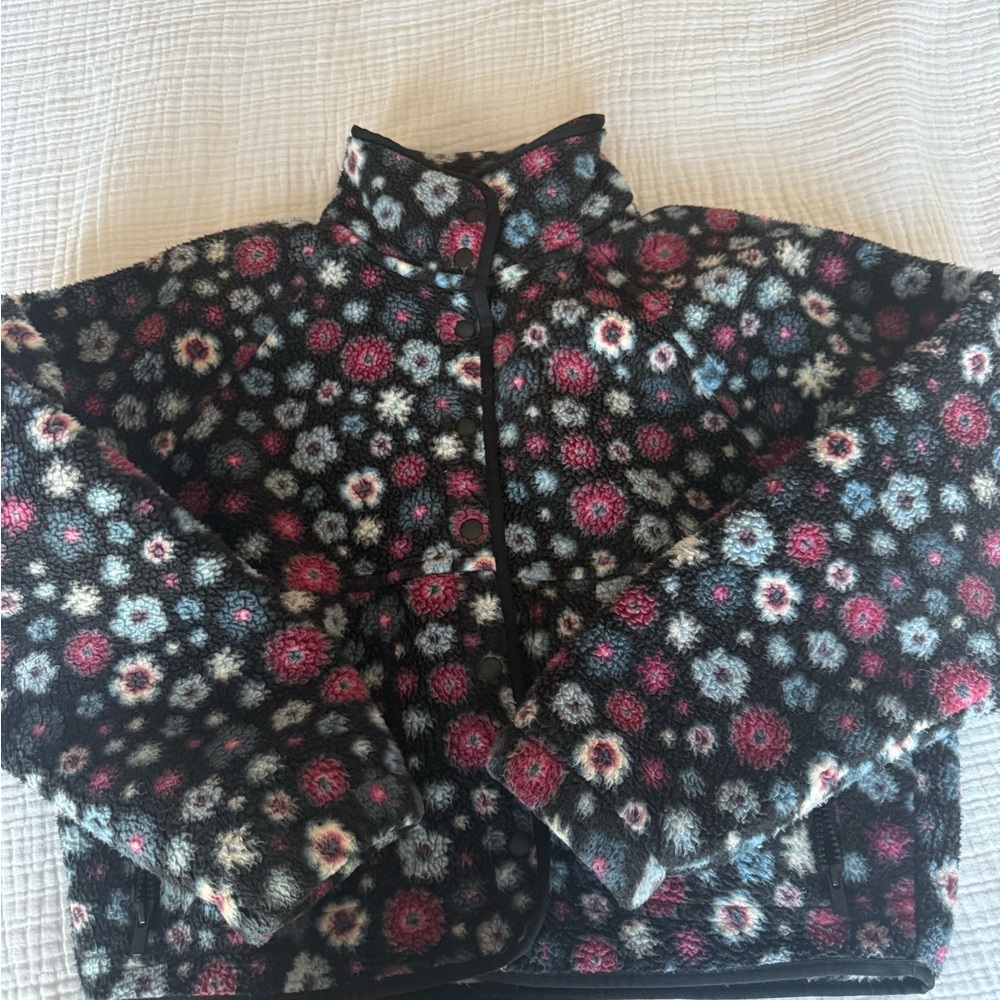 Floral Patterned Sunday Best Polartec Fleece Jacket